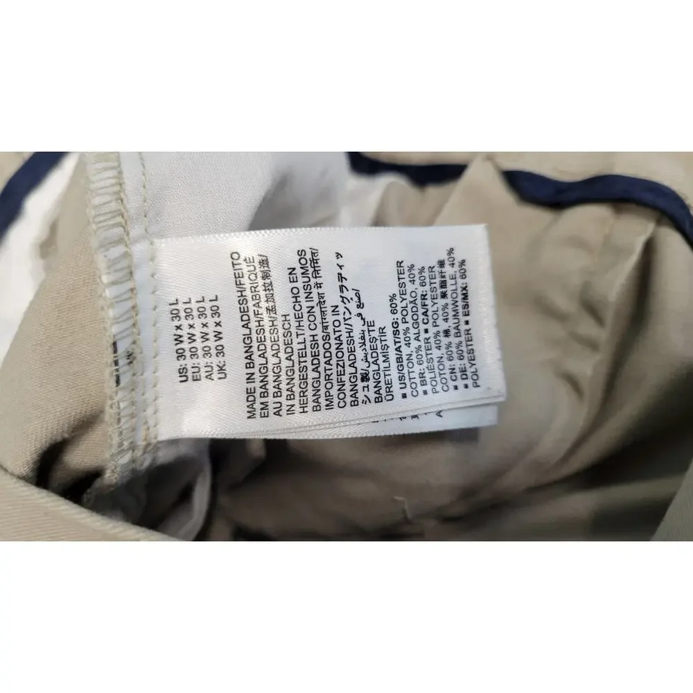Amazon Essentials  Mens Size Slim 30 W 30L Khaki Pants - Picture 4 of 6